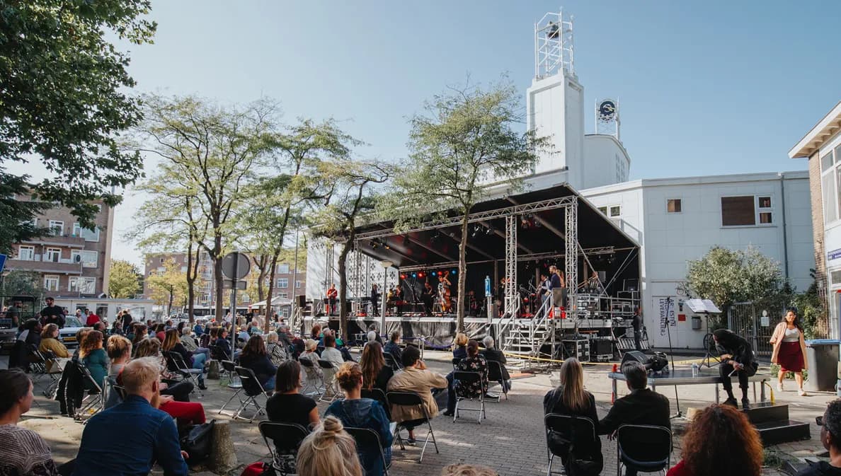 Podium Mozaiek open-air concert outside terrace
