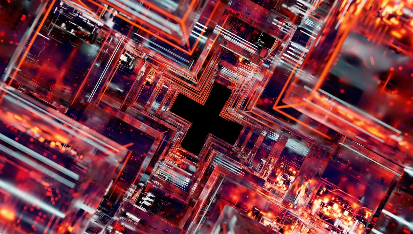 close up of quantum computing