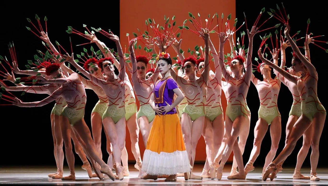 Dutch Nationale Opera & Ballet dancers on stage for Frida performance
