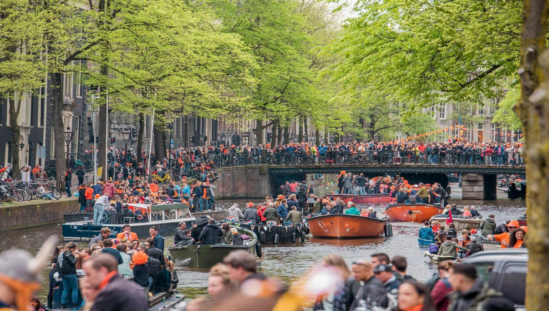 Koningsdag or King's Day is a national holiday in the Kingdom of the Netherlands. Celebrated on 27 April, the date marks the birth of King Willem-Alexander. 

Celebrations: Partying, wearing orange costumes, concerts, and traditional local gatherings.
