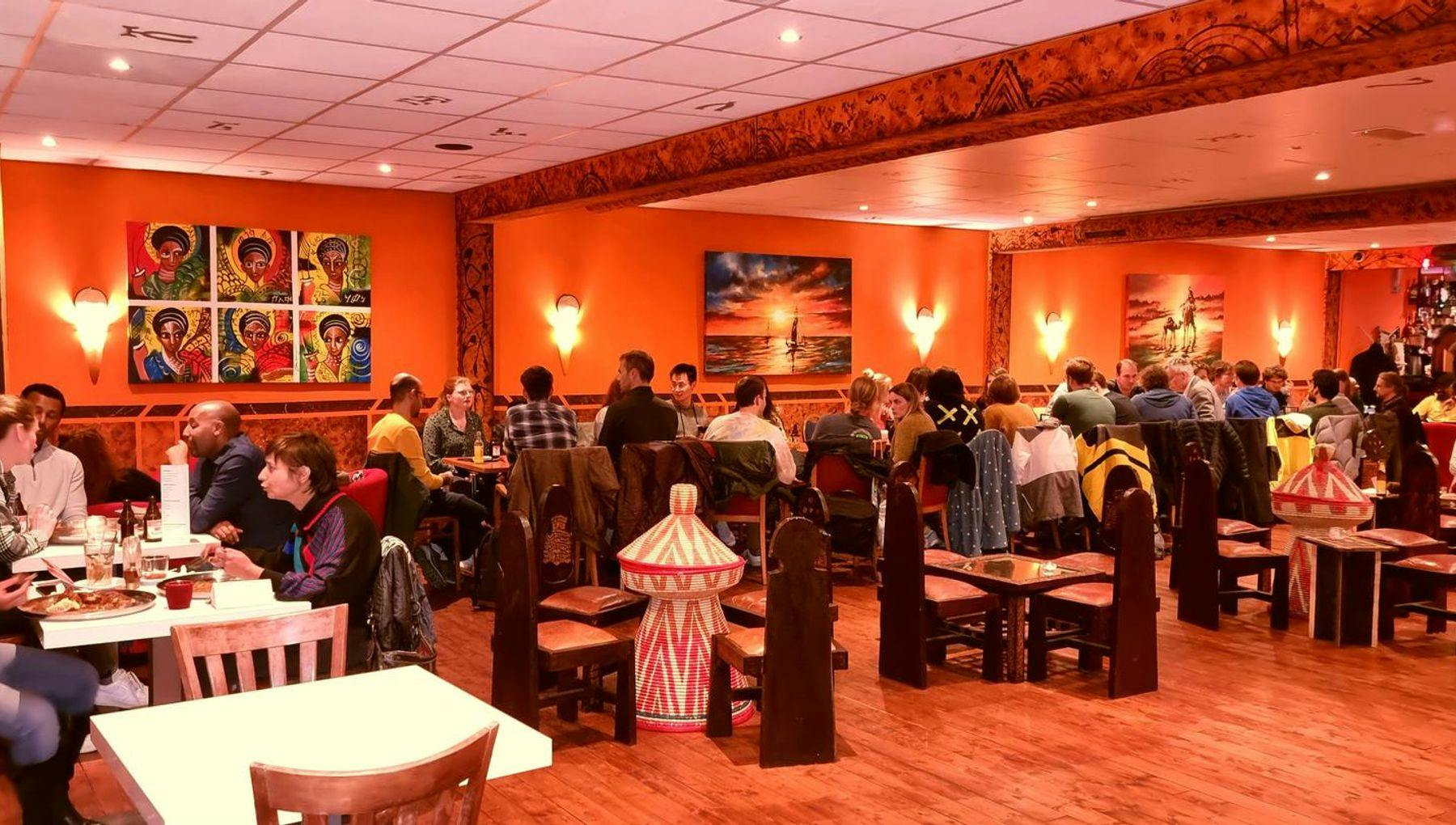 Semai East-African restaurant interior, Ethiopian and Eritrean food