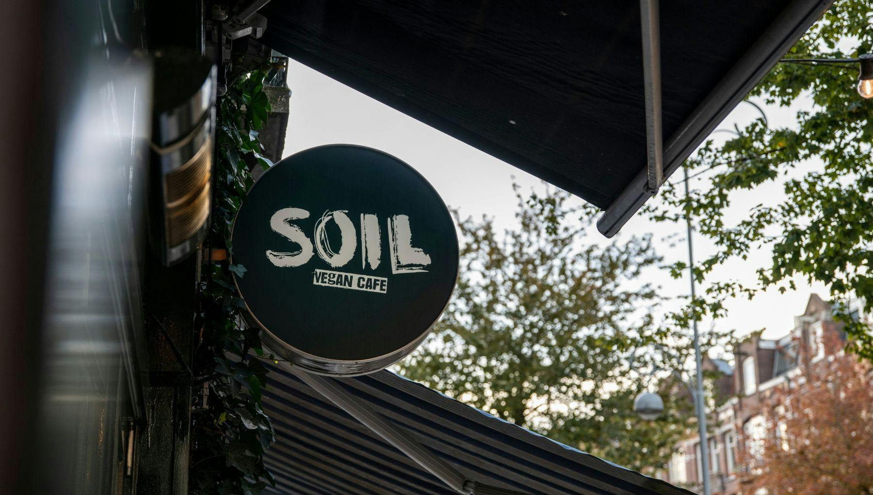 Soil Vegan Café exterior logo