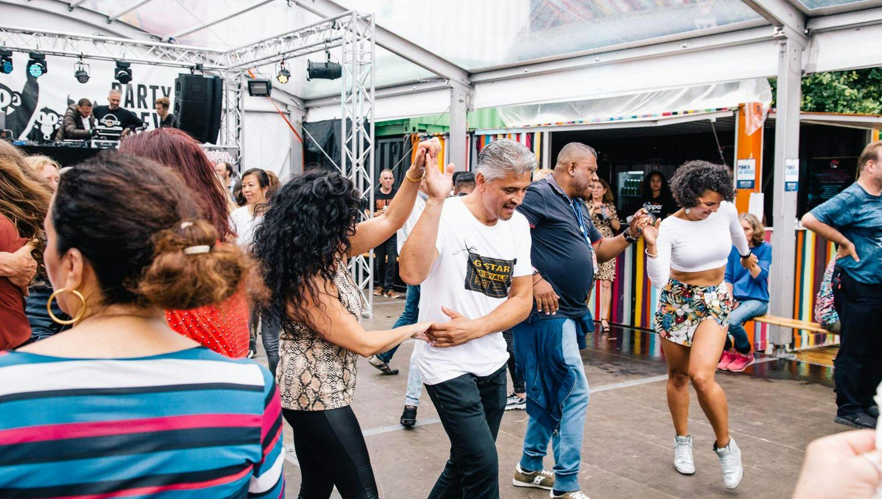 People dancing at Kwaku festival
