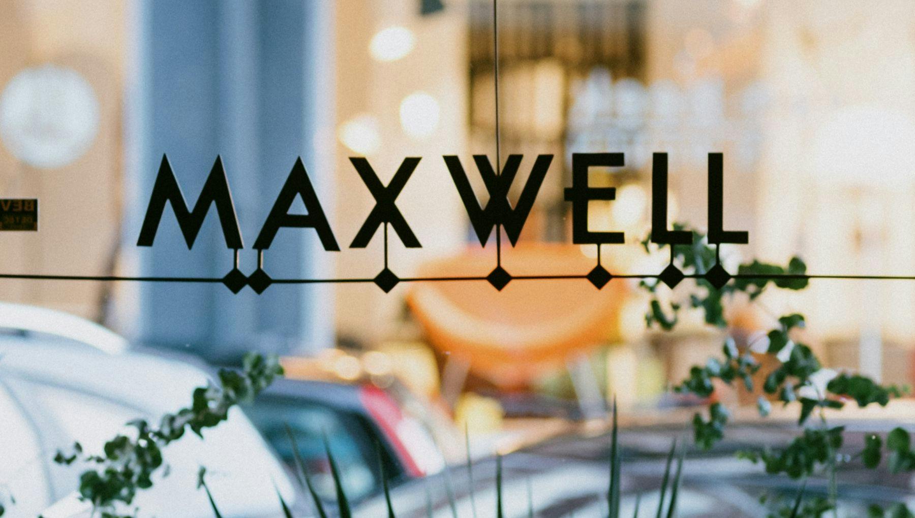 Café Maxwell exterior logo