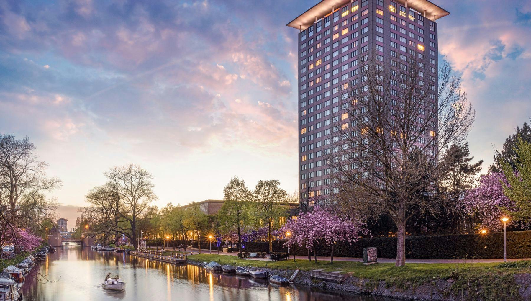 Hotel Okura next to the Amstel canal