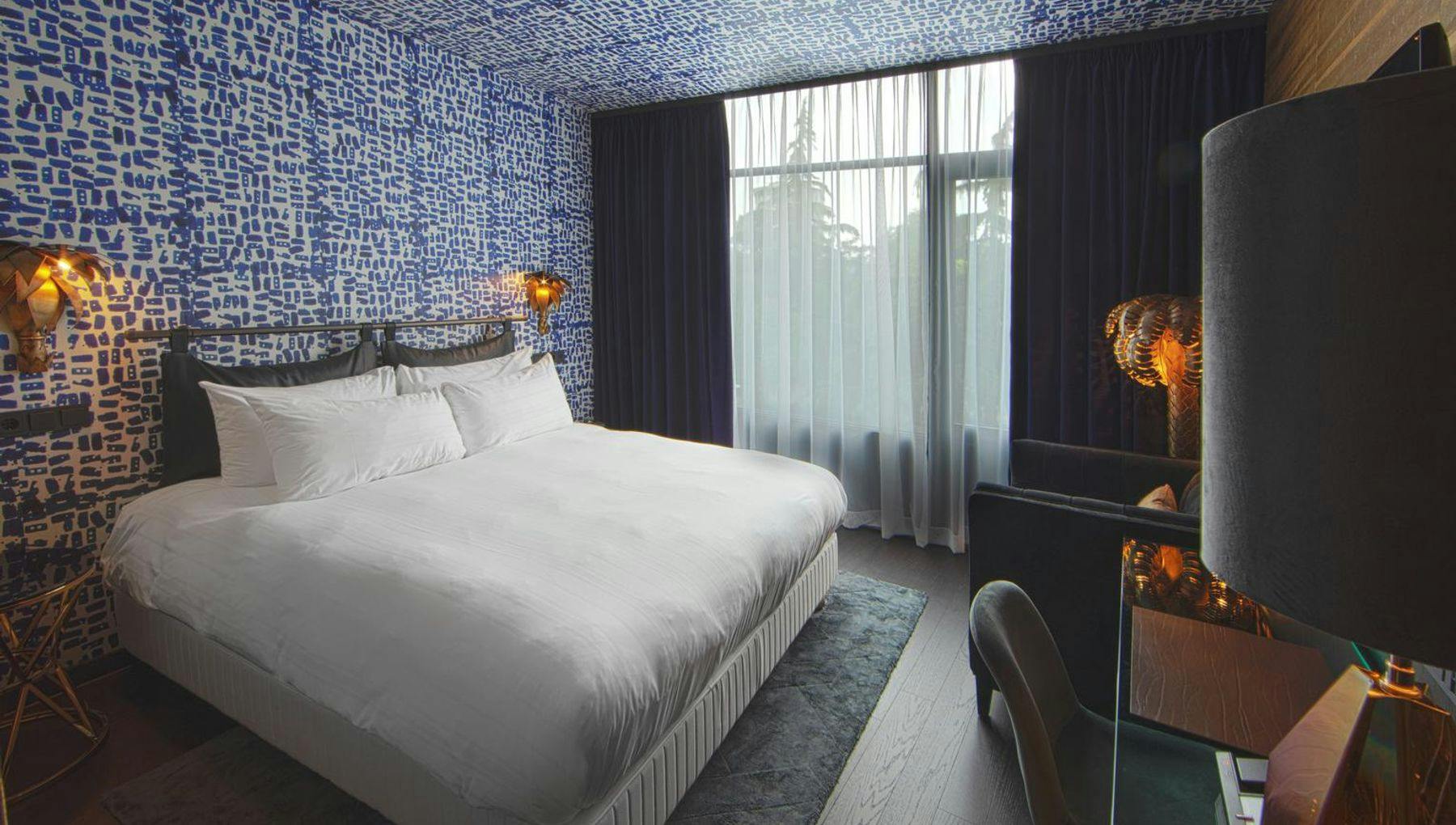 Design hotel room of Apollo Hotel Amsterdam.