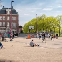 People at playground Museumplein