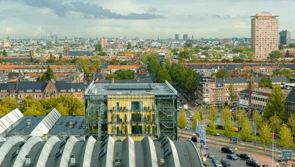 Aerial view from RAI Amsterdam convention centre