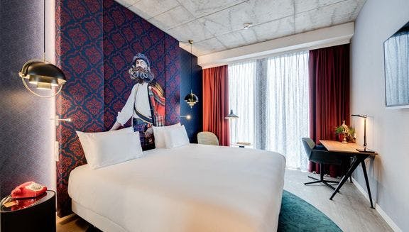 Hotel room of nhow hotel Amsterdam RAI.