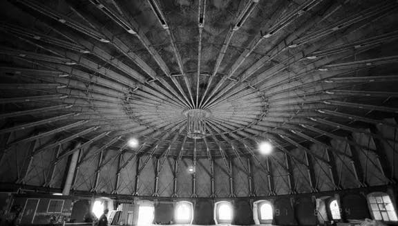 Interior of Gashouder at Westergasfabriek in Westerpark architecture archive photo