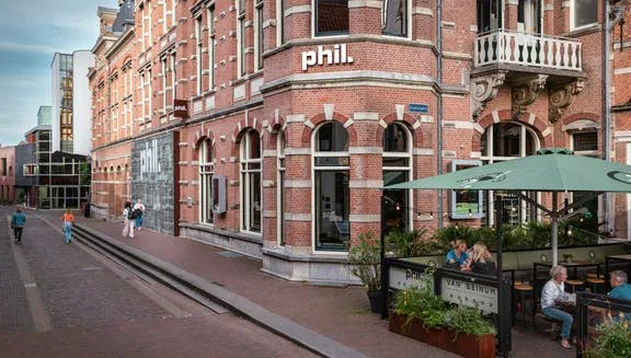 Exterior of PHIL Haarlem concert hall and terrace