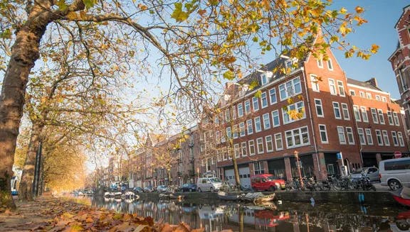 Marnixstraat Amsterdam in autumn