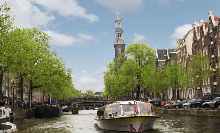 Canal Cruise with Westertoren in the background