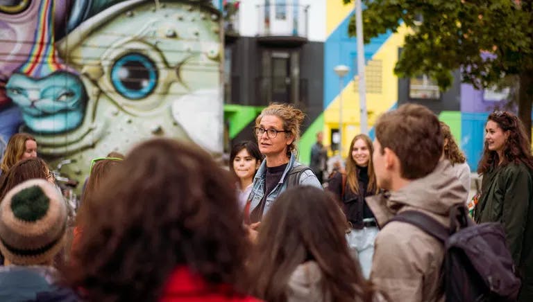Street art tour at Heesterveld Creative Community during 24H Zuidoost 2022.