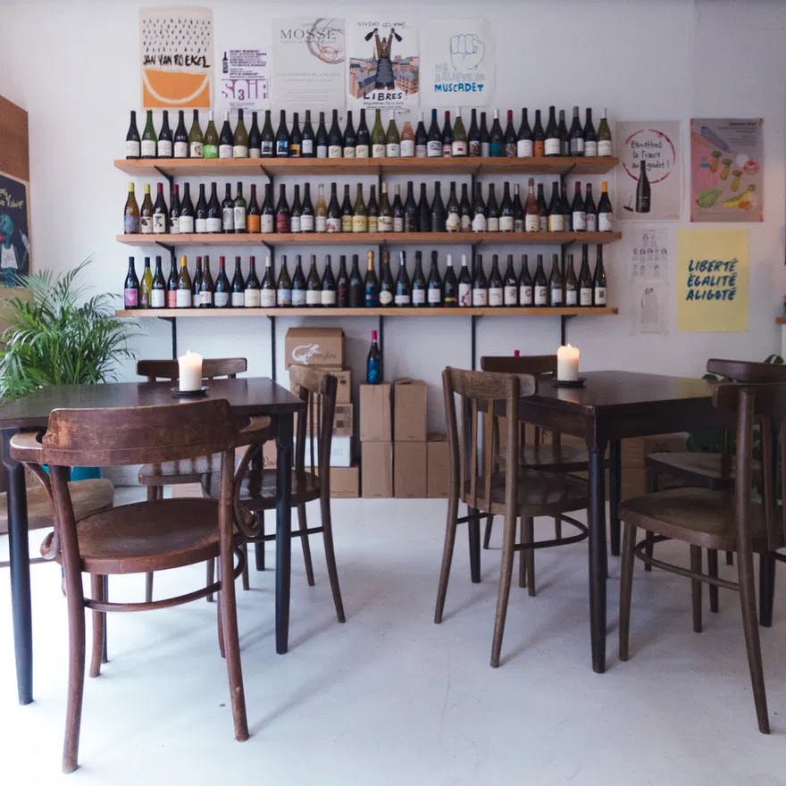 Inside Levain et le Vin wine bar bread bakery