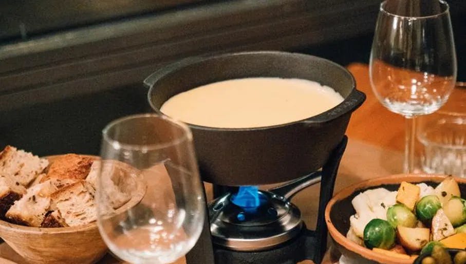 Smelt cheese fondue restaurant