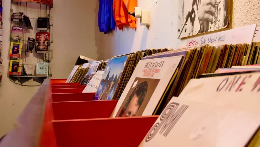 Vinyls inside record friend elpees shop