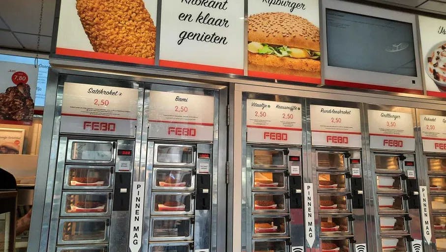 Automatic snack wall full of delicious snacks at FEBO