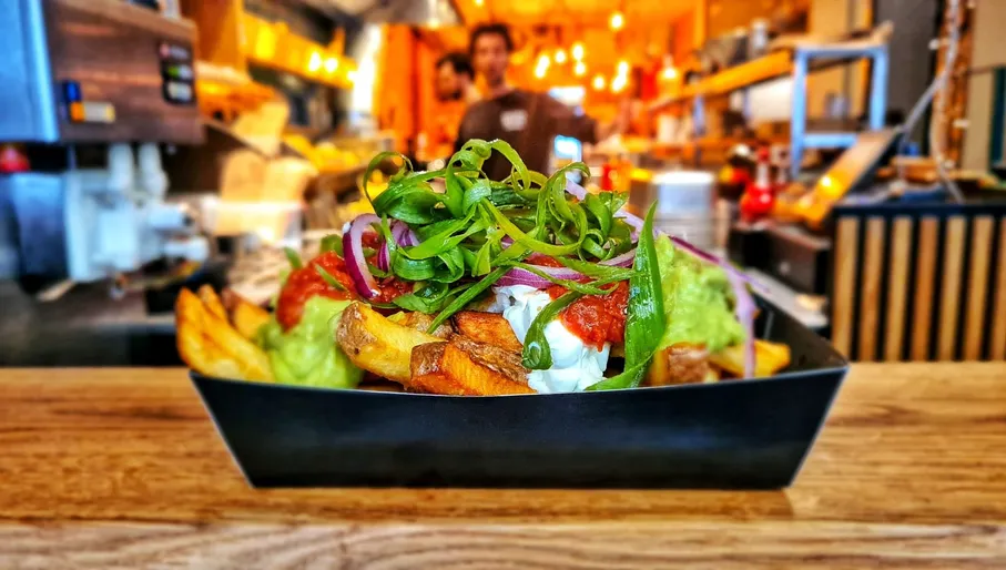 Freddy Fryday restaurant signature loaded fries