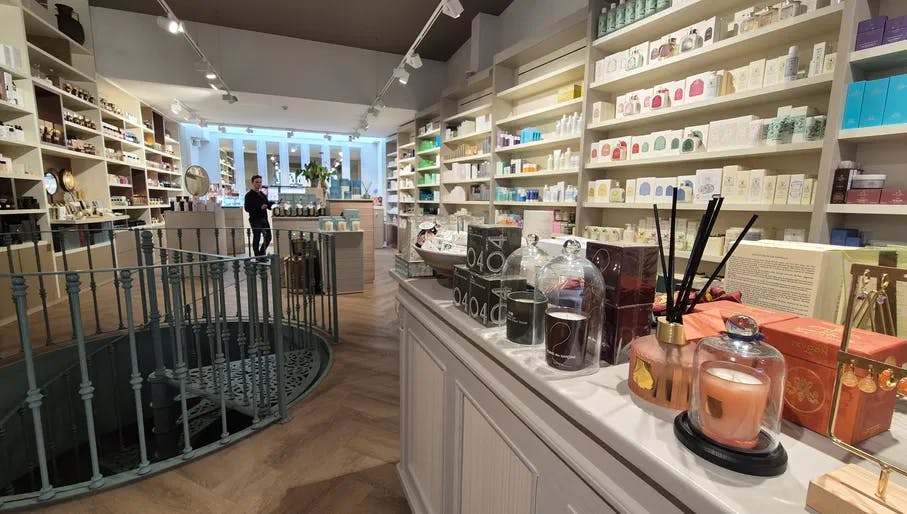 Products in interior of Babassu Beauty store
