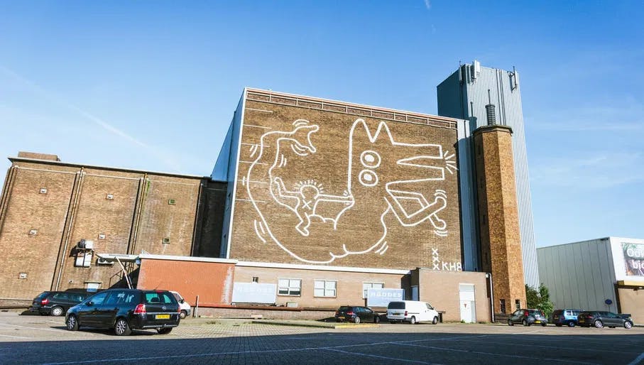 Foodcenter Markthaal Keith Haring graffiti street art mural
