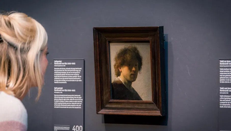 Rembrandt self portrait art work at rijksmuseum