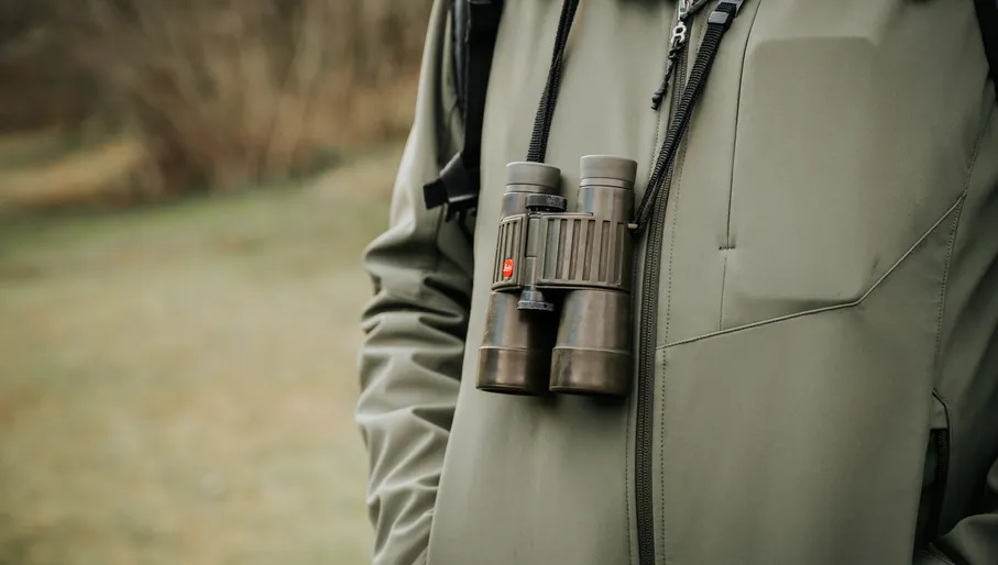 Man with binoculars ABHZ_Amsterdam Beach Influencer Press trip