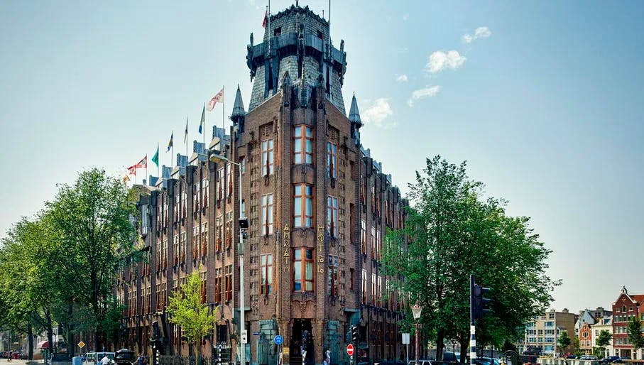 Grand Hotel Amrâth exterior Amsterdamse School architecture