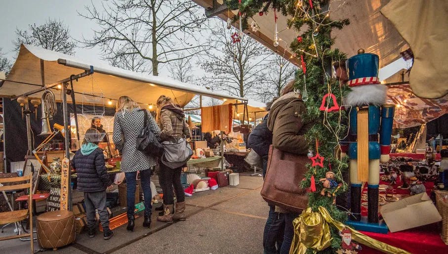 Westergas Christmas market in Westerpark.