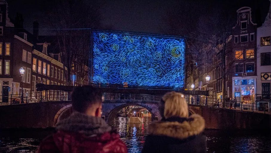 Amsterdam light festival, a picture of a painting. By Koen Smilde Photography