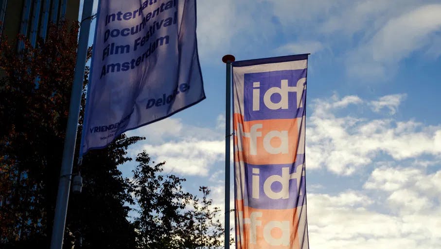 International Documentary Film Festival Amsterdam flags Leidseplein