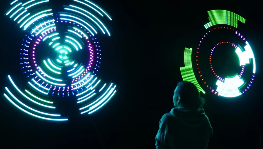 Amsterdam Light Festival ALF 2023 Artist Impression of Phyllotaxis artwork by Daan Johan and Joris Strijbos