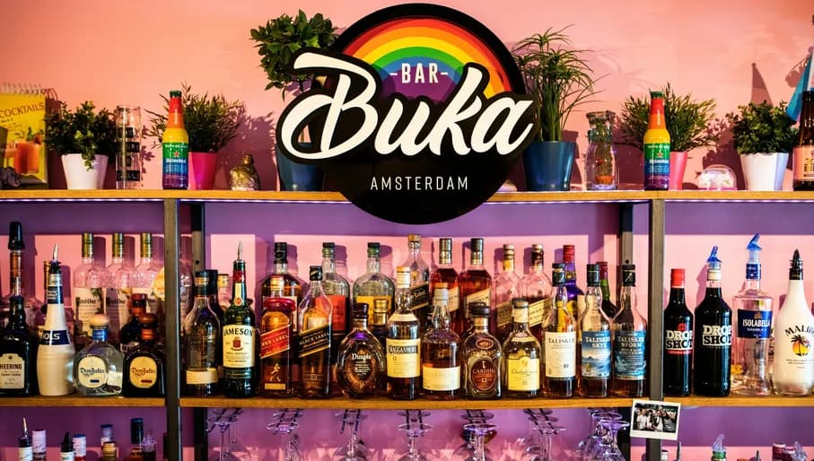 Bar Buka bottle display