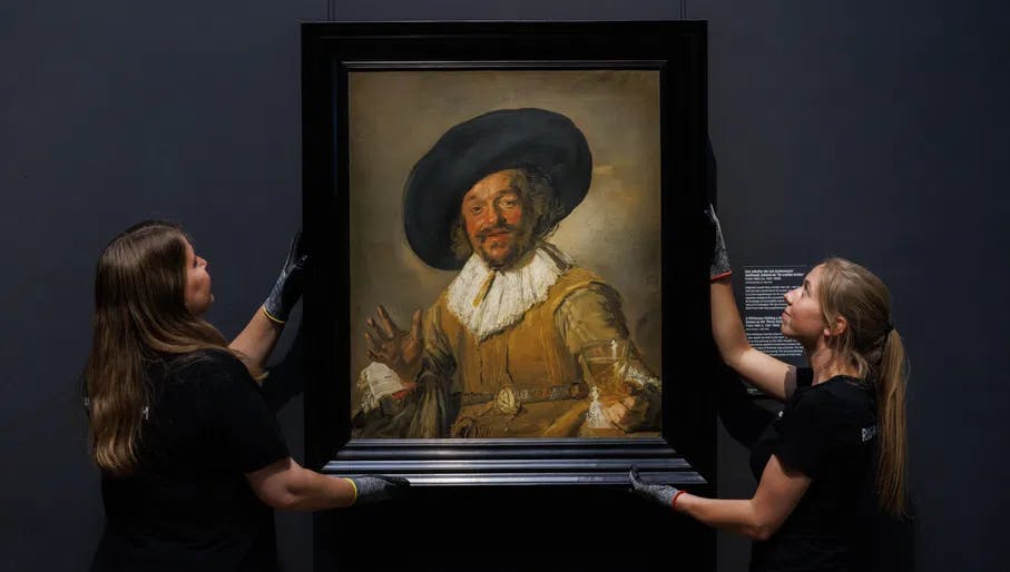 Frans Hals, A Militiaman holding a Berkemeyer, known as the ‘Merry Drinker’, c. 1629.