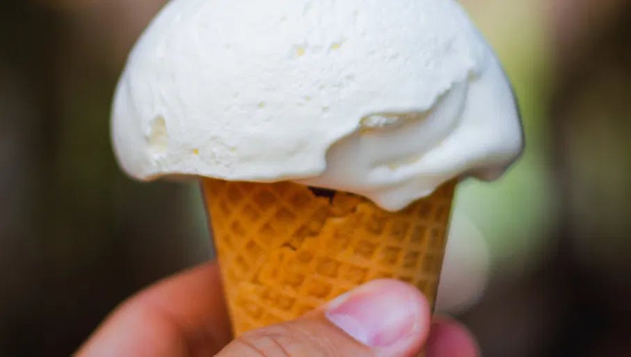 Hand holding an Ice Cream from Van der Linde